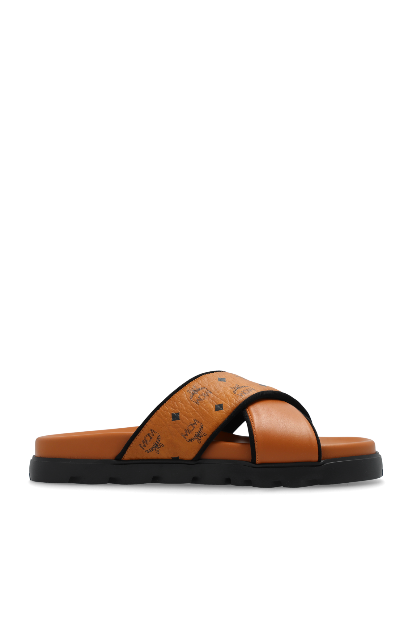 Brown Slippers with logo MCM Vitkac France